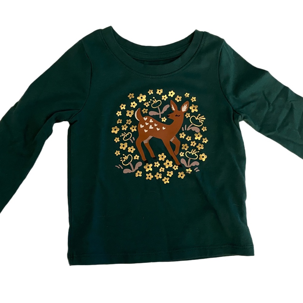 Cat and jack baby shirt with baby deer